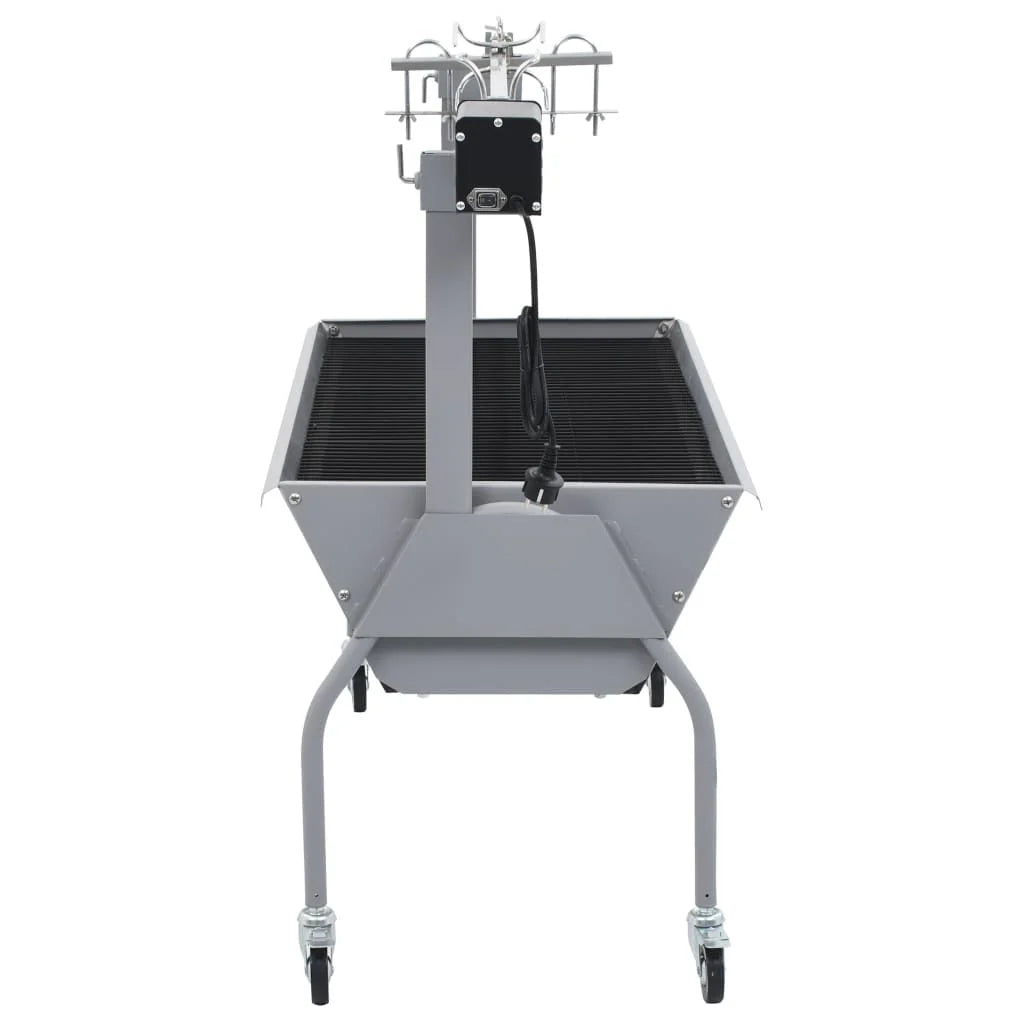 Parrilla De Barbacoa Con Asador Y Motor Eléctrico Vidaxl
