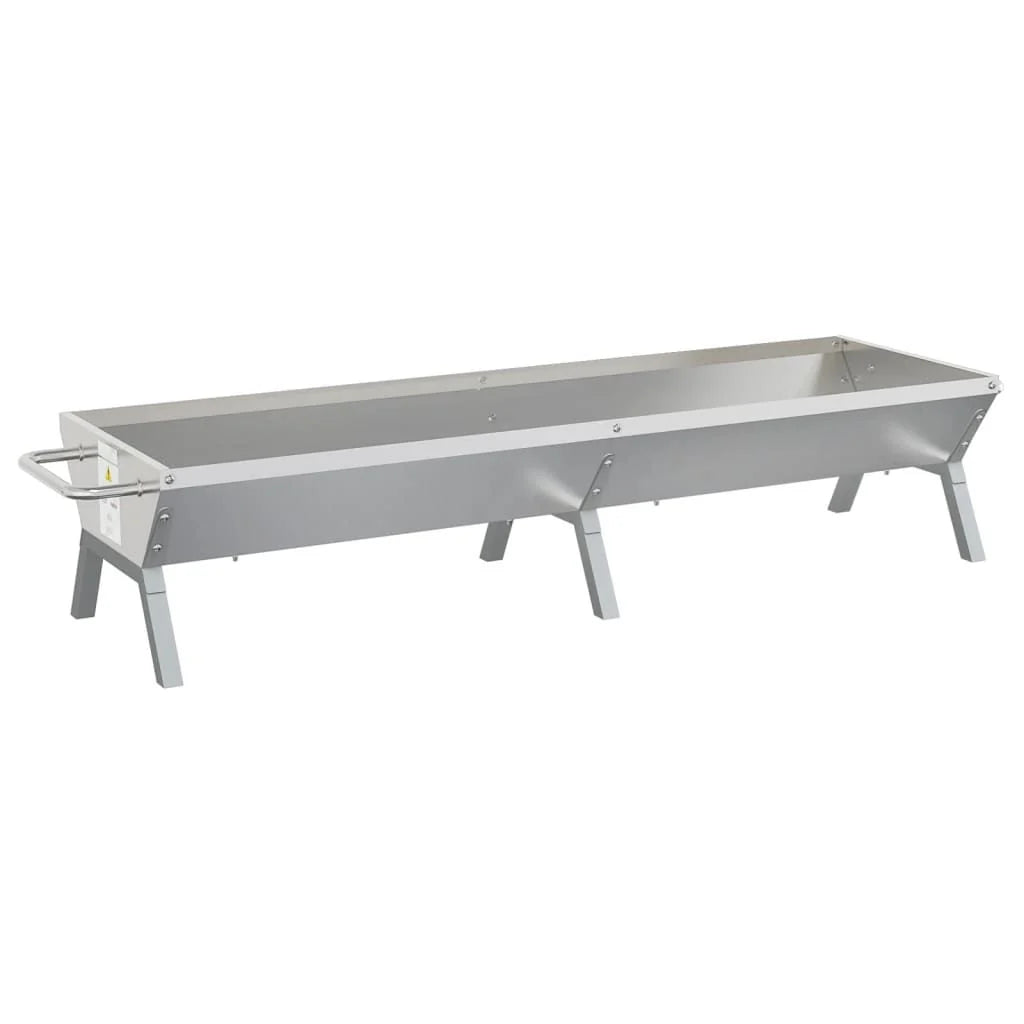 Bandeja Para Barbacoa Acero Inoxidable Plateado 158x42x31 Cm Vidaxl