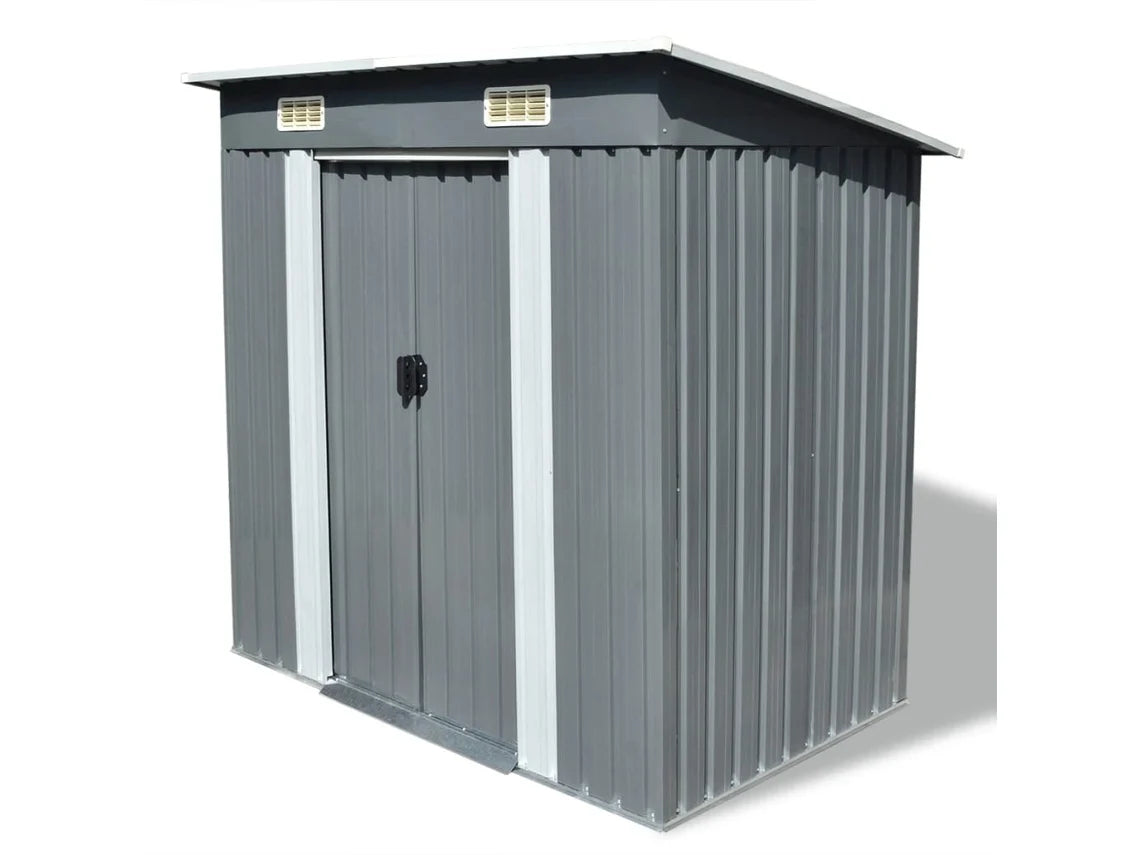Abrigo de Metal MAISON EXCLUSIVE Cinzento (80x159 cm)