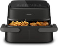 Philips Airfryer 5000 Series Dual Steam Basket - 9L, RapidAir Plus Technology, 19 Functions in 1, 90% Less Fat, Air Steam, 2 Baskets, 2 Sizes, Steam Cooker, Accessories (NA550/00)