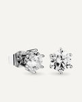 Pendientes garra con circonitas excellence star cut de 5mm