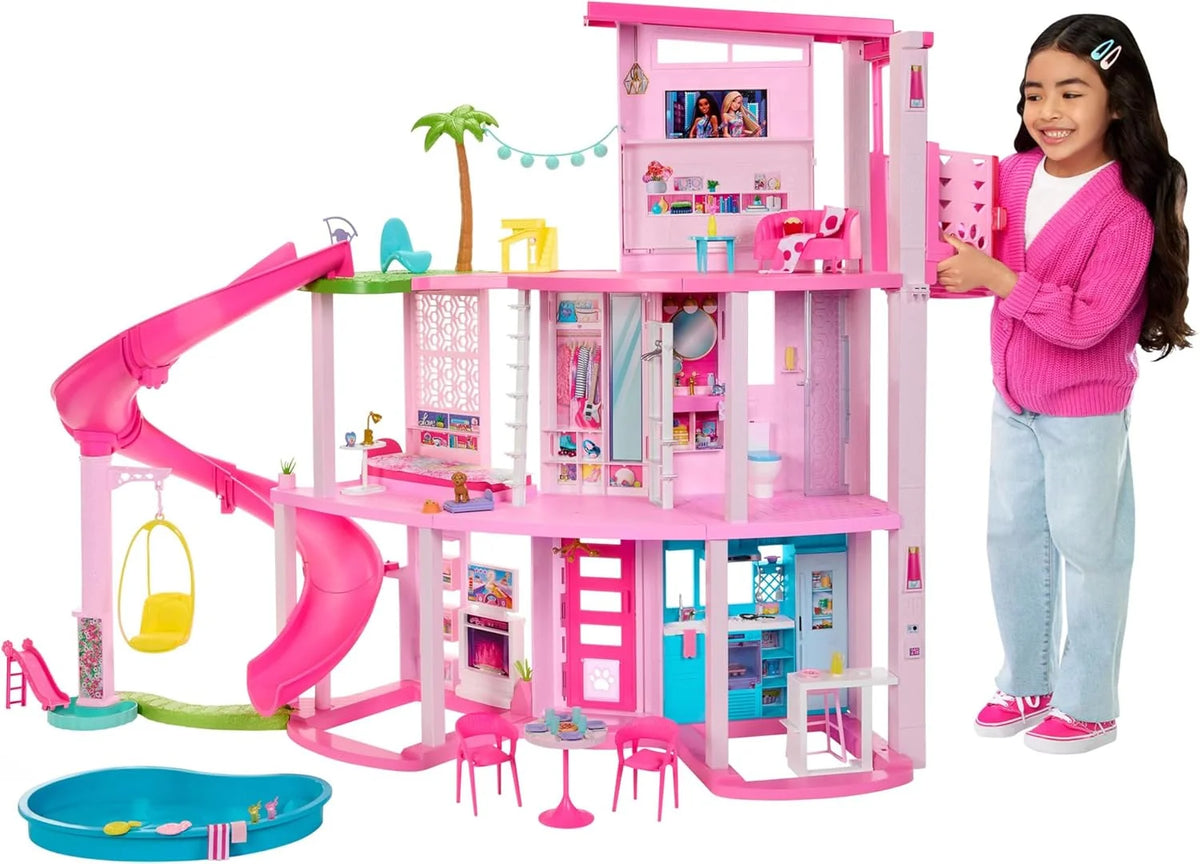 Barbie Dreamhouse 2023 Casa para muñecas de Juguete de 3 Plantas con +75 Muebles y Accesorios, +3 años (Mattel HMX10)