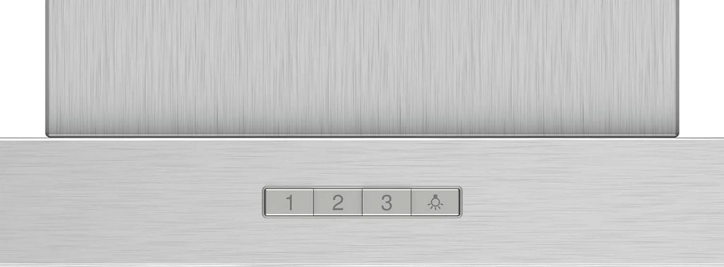 Bosch - Campana Extractora Decorativa de Pared, 90 cm, Serie 2, Control Mecánico, Iluminación LED, Acero Inoxidable, DWB96BC50