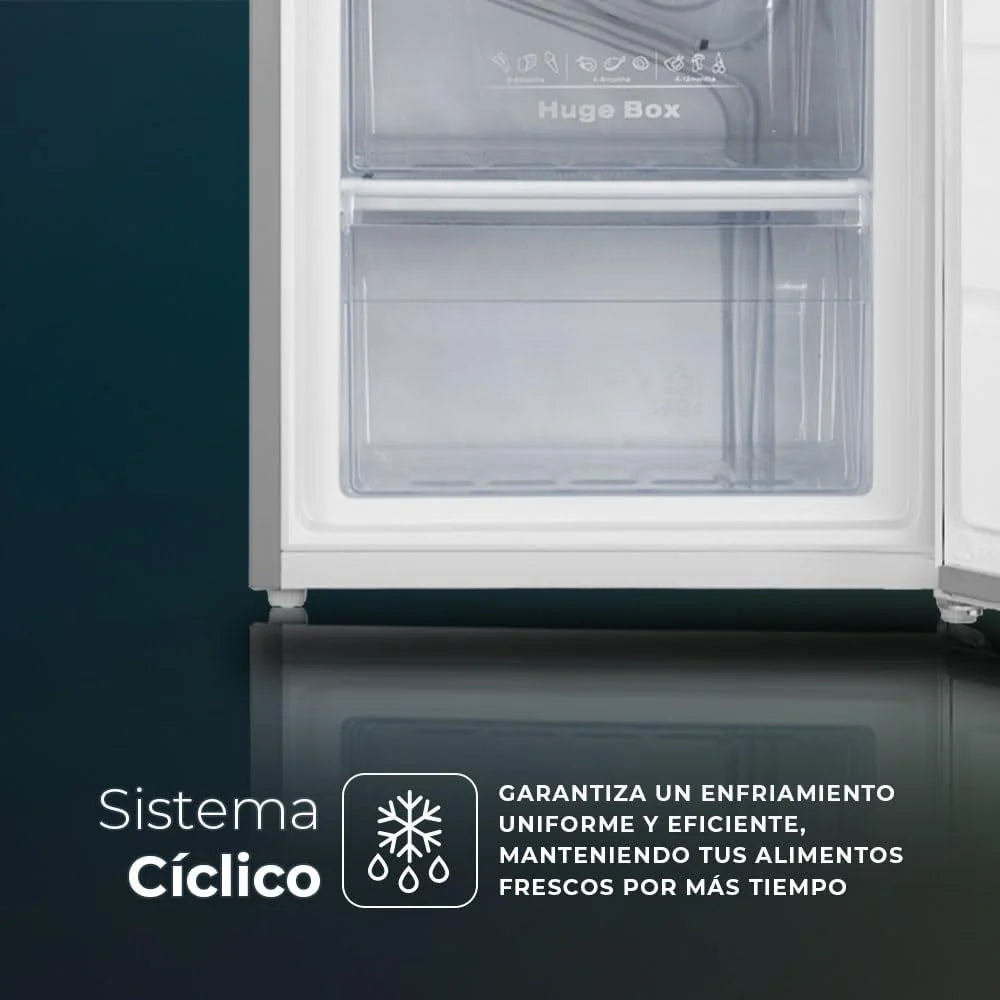 Svan Congelador vertical Inox SCV855500EX. Capacidad 85 Litros, Puerta Reversible, Bajo nivel Sonoro, Eficiencia Energética Clase E