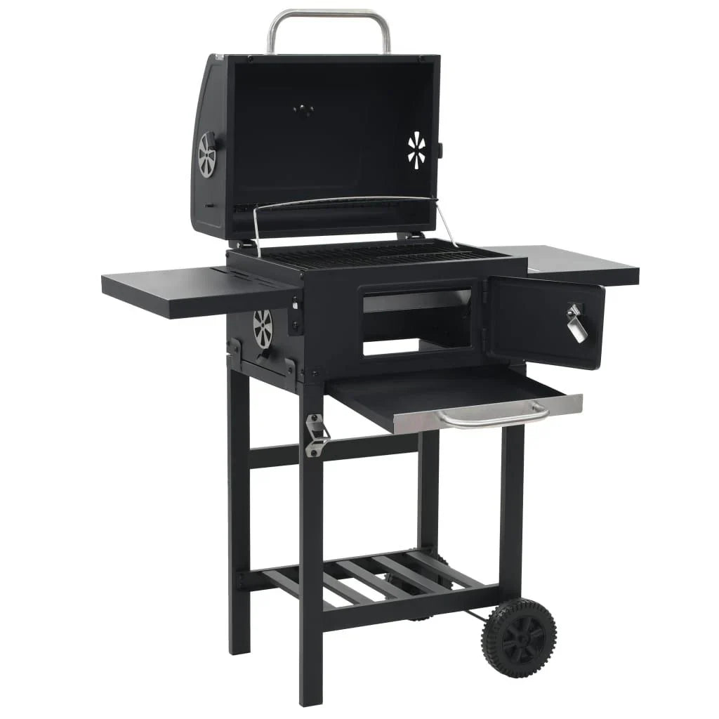 Horno Para Pizza Y Barbacoa Al Aire Libre 3 En 1 Negro Vidaxl