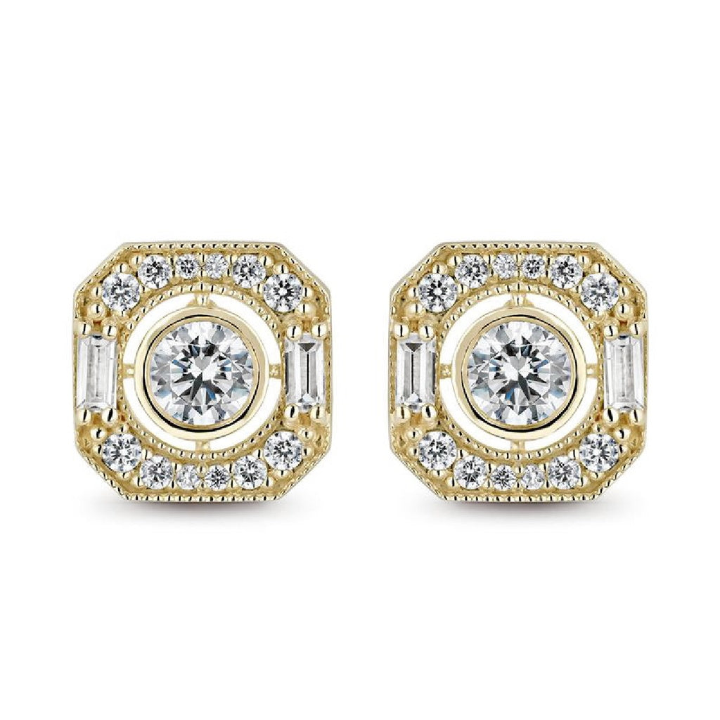 Pendientes Art Deco oro 18kt