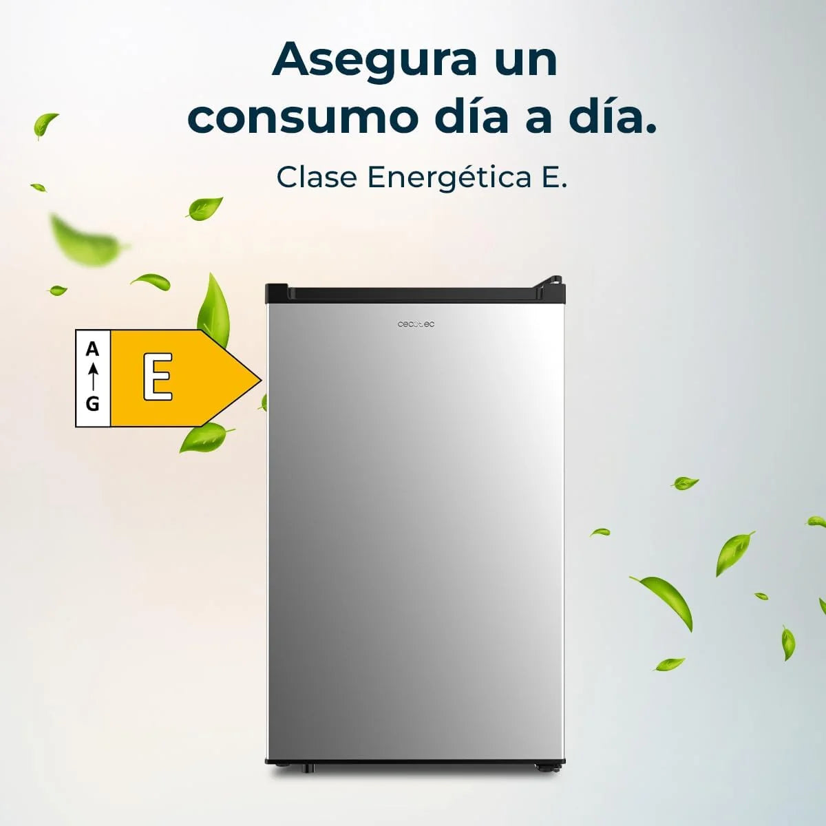 Cecotec Congelador Vertical Sobremesa 87L Bolero CoolMarket TF 87 Inox. 83,6 cm de Altura y 50,6 cm de Ancho, Bajo Consumo, Puerta Plana y Reversible, Diseño Compacto, Blanco