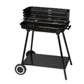 Barbacoa De Carbón Lolahome Con Parrilla De Acero, 57x38x80 Cm, Negra