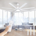 183cm Extra Grande 8 Aspas de Aluminio Ventilador de Techo con Luz y Mando, Silencioso Lampara Ventilador Techo con Reversible Motor DC para Exterior Terraza, Habitación Grande