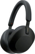 Sony WH-1000XM5 Noise Cancelling, Bluetooth Over-Ear Headphones, Crystal Clear Calls, Hi-Res, 360 Reality Audio, 30h Battery, Fast Charge, Includes Hard Case, iOS, Android - Black