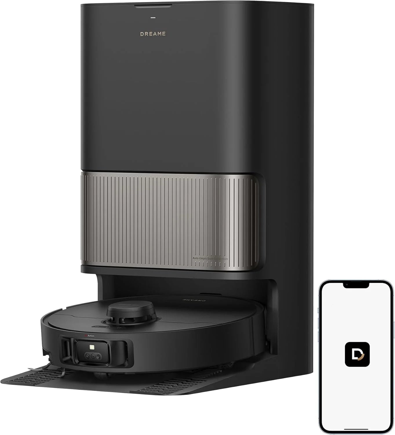 DREAME L40s Pro Ultra Aspiradora Robot, 19.000 Pa, Cepillo Doble HyperStream, Acceso a Altura de 4 cm, Cepillo Lateral Extensible y Elevable, Limpieza con Mopa de Agua Tibia a 75 °C, Autolimpieza 3.0