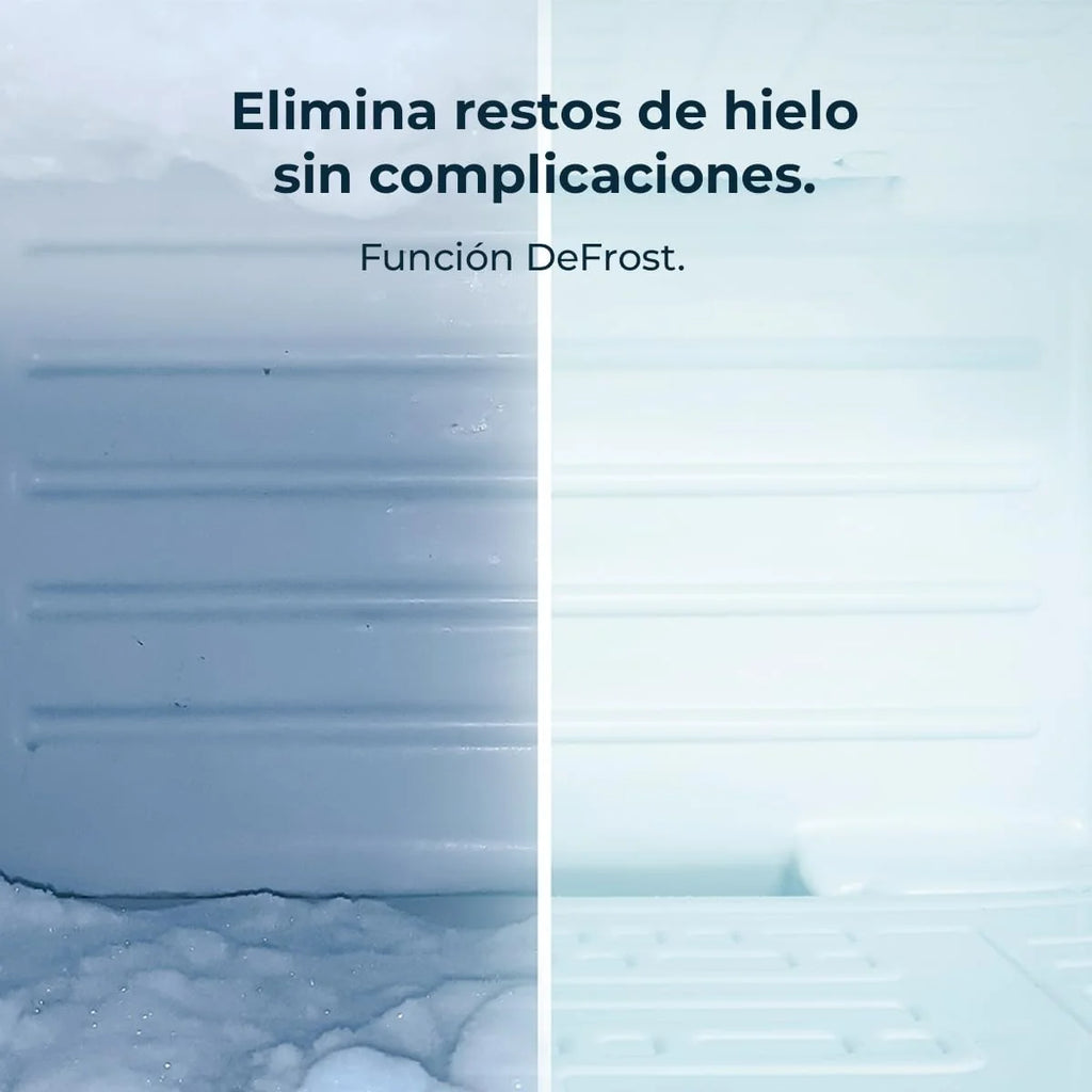 Cecotec Frigorífico Combi 2 Puertas con dispensador de agua Bolero CoolMarket Combi 296 DF WD Dark E. 296L, 60cm de ancho, Funciones FastCooling, FastFreezing y DeFrost, LED interior, Dark Inox