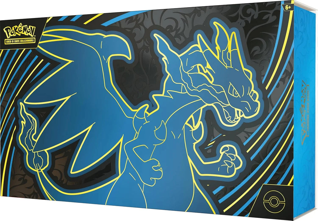 Pokémon: Colección Ultra Premium Mega Charizard X-ex del JCC Pokémon (Dos Cartas promocionales holográficas, 18 Sobres de expansión y Accesorios Premium)