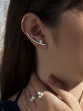Pendientes trepadores perla