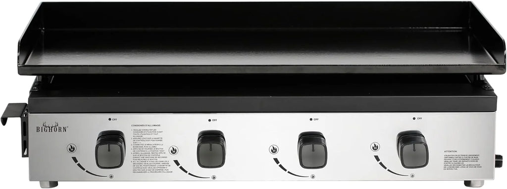 BIGHORN Plancha Grill - Barbacoa de gas – Tabletop – Portátil – 4 Quemadores