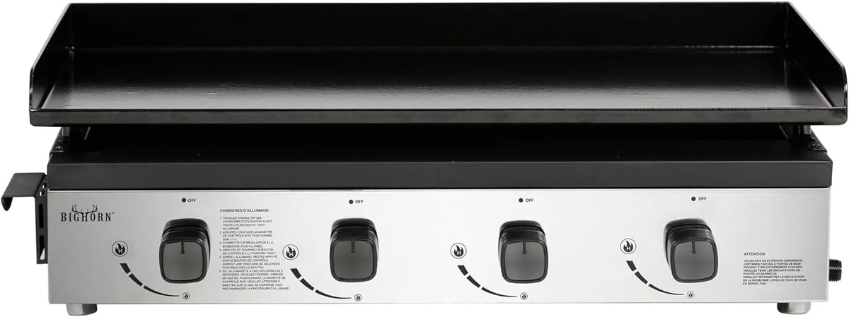 BIGHORN Plancha Grill - Barbacoa de gas – Tabletop – Portátil – 4 Quemadores