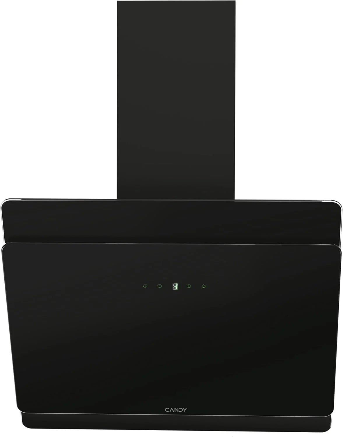 Candy CDG6CBP8B, Campana Decorativa 60 CM, 4 Niveles de Potencia, 611 M3/H, Control táctil, Filtros de Aluminio Antigrasas y Filtros de Carbono Incluidos, Iluminación LED, 62DB, Negro
