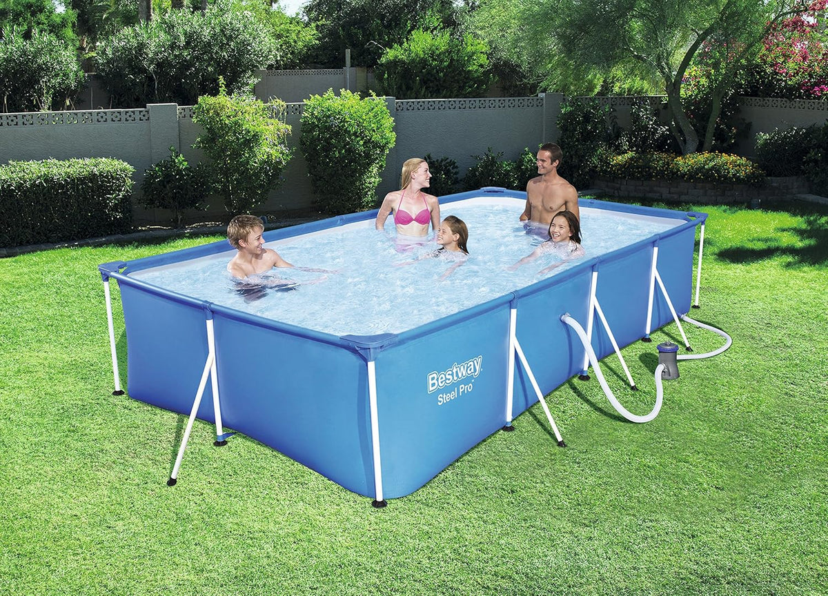 Bestway Steel Pro - Piscina 5700 l, azul, 400 x 211 x 81 cm