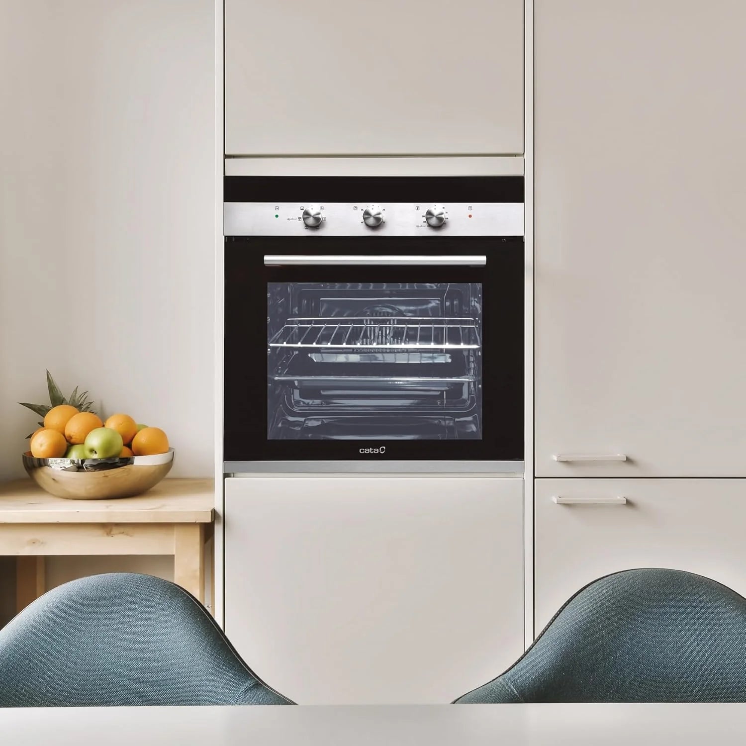 CATA CM 760 AS BK Horno multifunción, 2400 W, 50 litros, Acero Inoxidable, Negro