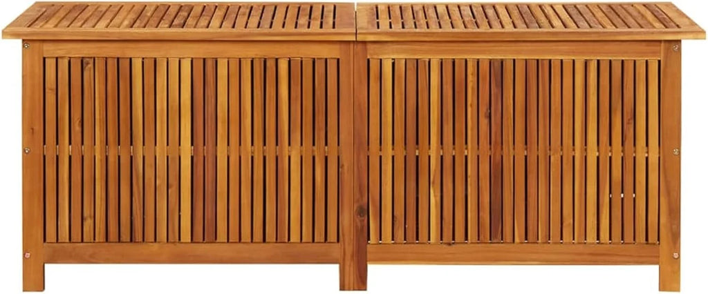 ARKEM Caja de almacenaje de jardín Madera Maciza Acacia 150x50x58 cm Mueble Exterior almacenaje Armario Jardin Exterior Banco arcon Jardin Exterior