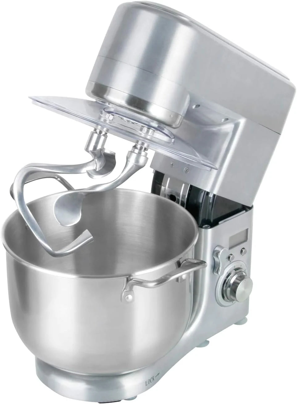 RGV Pastaprof PL10S amasadora planetaria, capacidad 10 l, doble gancho, 1500 W, 6 velocidades, color plateado, W