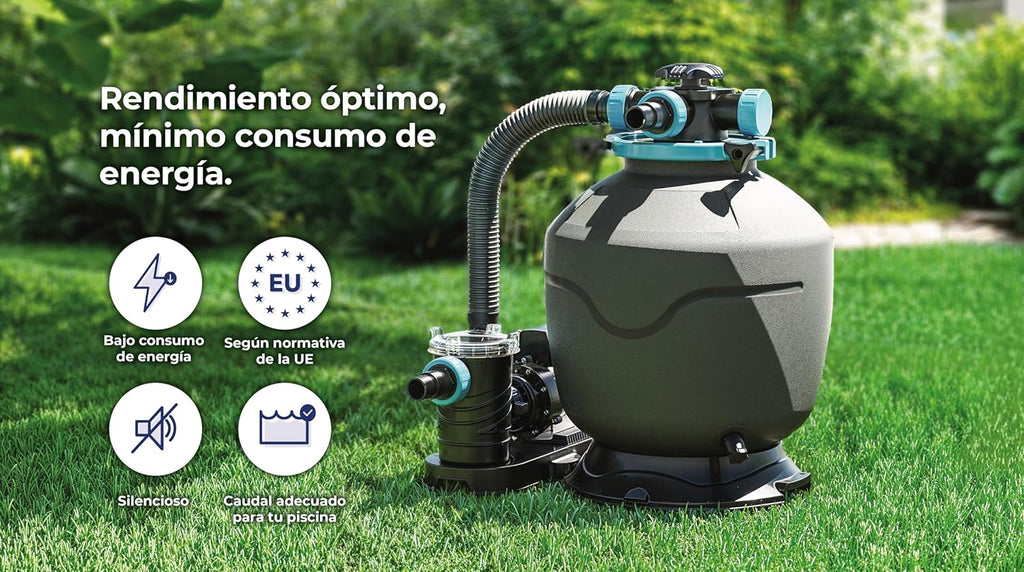 Gre KITPR353W Piscina de Acero Elevada, Redonda con Aspecto Madera, Piscinas Desmontables para Jardín, 350 x120 cm, Sicilia