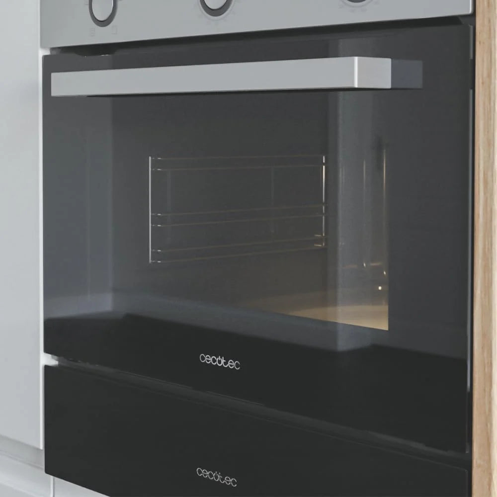Cecotec Horno Integrable 45cm Alto Convencional Bolero Hexa C134500 Inox A. 2600W, 56L de Capacidad, Bajo Consumo, 4 Funciones, Temporizador, Limpieza de Vapor, Cocción de Vapor