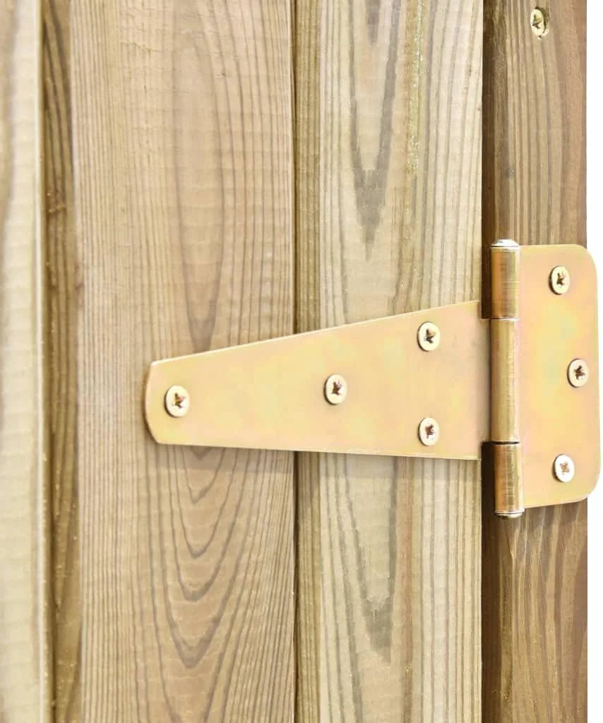 Tidyard Caseta Herramientas Jardín 4 Estantes de Apoyo Gabinete Caseta Herramientas Cobertizo Armario Exterior Madera Jardín Pino Impregnada 123 x 50 x 171 cm