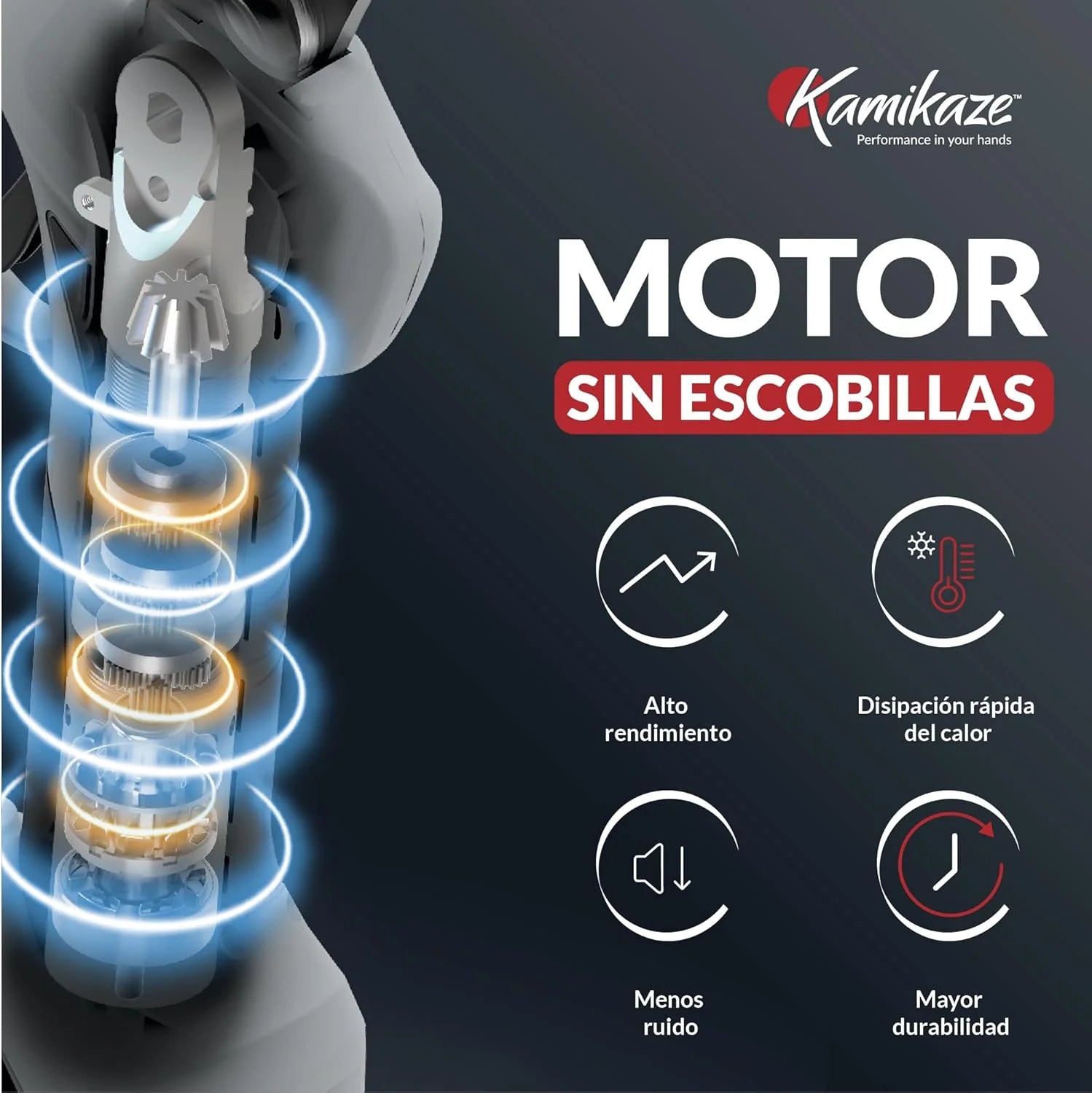 KAMIKAZE KV390 Tijera Eléctrica de Poda Profesional con Batería de Litio 21,6V, Ø35mm de Corte, 2 Baterías y Cargador Triple, Pantalla Inteligente, Kit de Mantenimiento y Maletín de Transporte