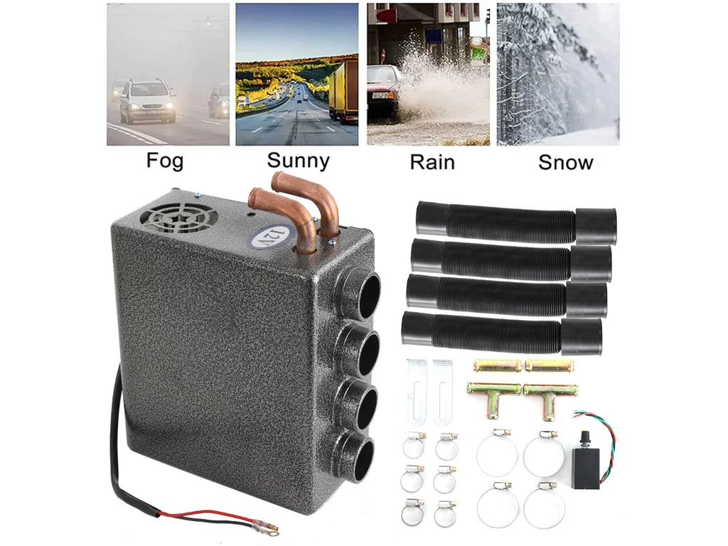 Aquecedor De Carro, 12v, 80w, Nãºcleo De Aquecimento De Cobre, Eficiente Em Energia, Baixo Ruãdo Oem