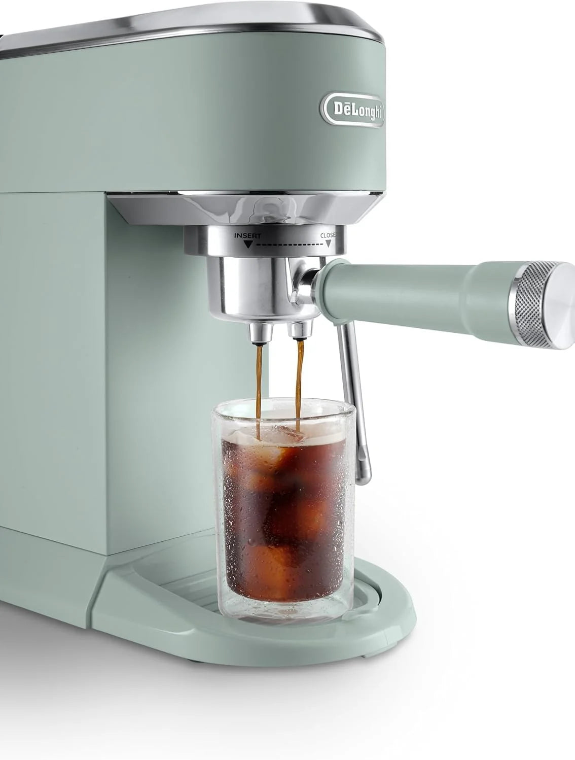 De'Longhi Dedica – Cafetera de Bomba de Acero Inoxidable para Café Molido o Monodosis, Espresso y Capuchino, Depósito de 1.3 Litros, Sistema Antigoteo, Modelo EC685.M, Color Metal