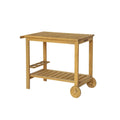 Aparador De Barbacoa De Madera Con Ruedas, Madera