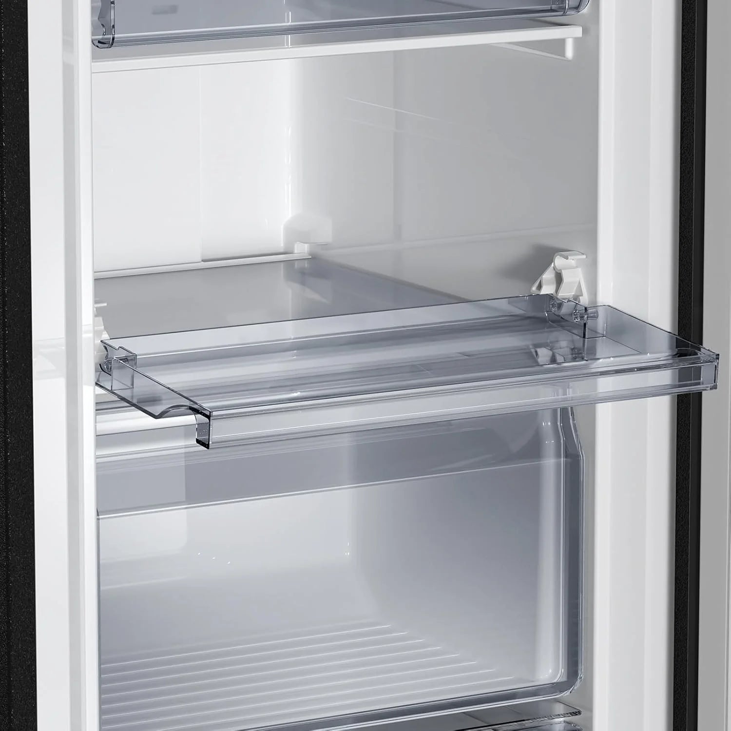 CHiQ Congelador Vertical No frost 166L,FSD166NE4E, Cajones XL, Control de Temperatura Electrónico, Puertas Reversibles, Silencioso, Ice Box, Color Inox Negro, Clase Energética E