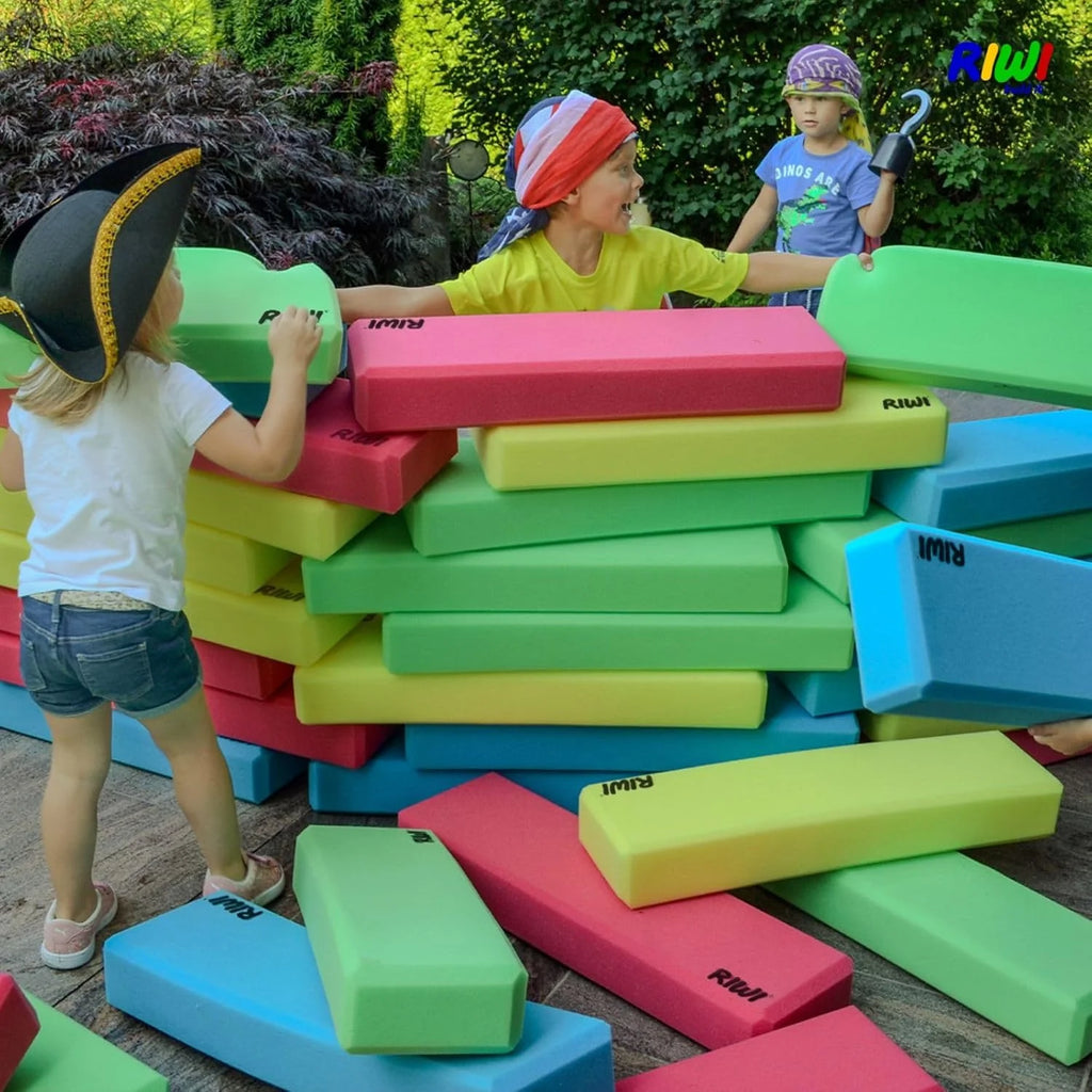RIWI 24 Bloques de Construcción de Espuma XXL | Grandes y Blandos | Certificación TÜV Austria | Calidad del Jardín de Infancia | Terapia Ocupacional