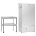 Horno Ahumador De Barbacoa Con Mesa Acero Galvanizado Vidaxl