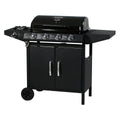 Barbacoa A Gas "festa 5" - 5 Quemadores (1 Lateral) - 12.9 Kw - Negro