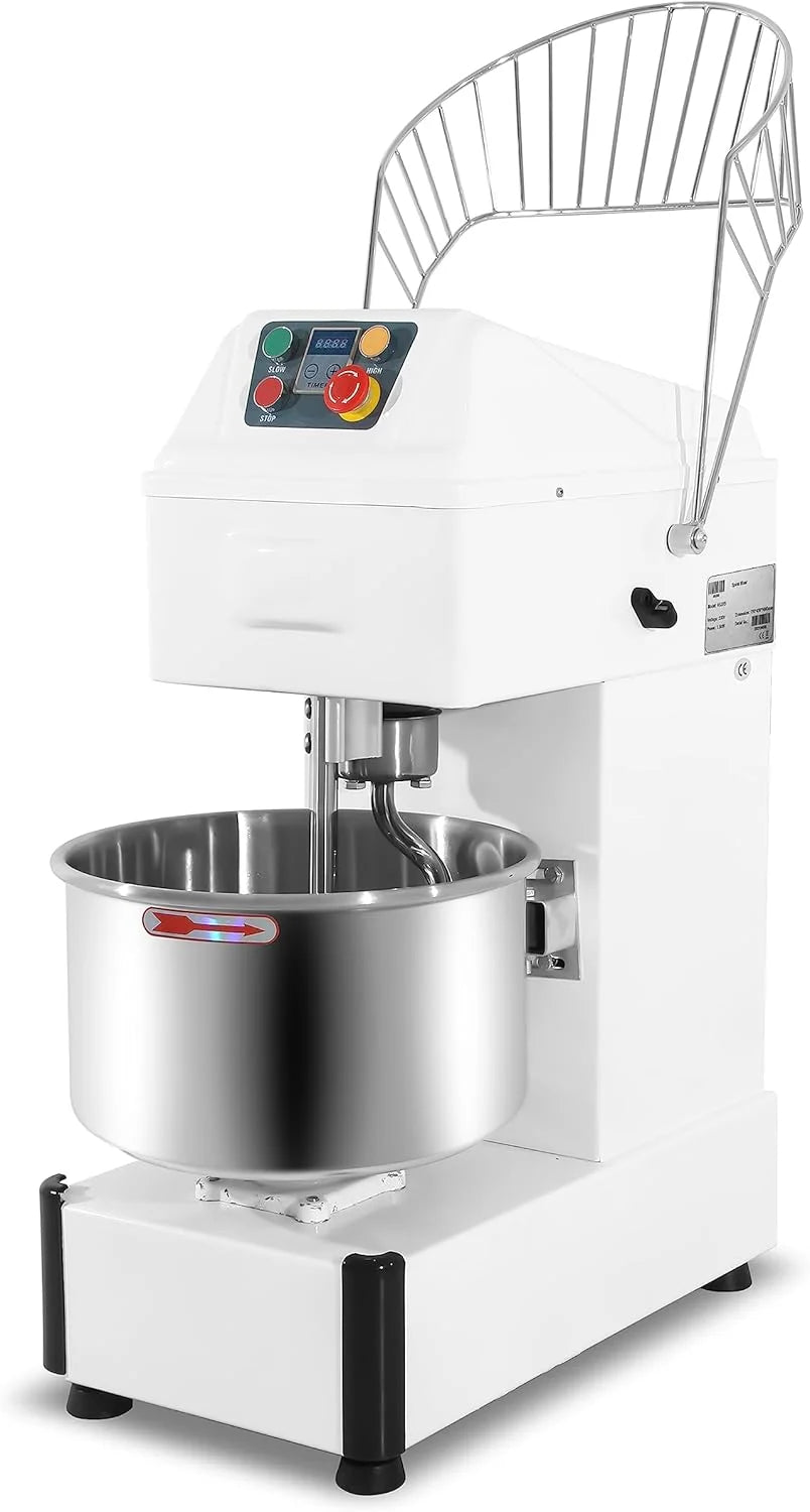 MBH - Amasadora industrial de 20 litros para panadería, pastelería y hostelería. Batidora amasadora espiral profesional para hacer masa de pan y pizza.