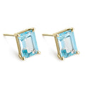 Pendientes topacio azul oro 18k