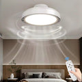 Silencioso Ventilador de Techo luz con Mando a distancia, Ventila Techo Sin Aspas con LED Moderno, 6 velocidades Reversibles, Smart Dimmable Ventilador Lámpara para Dormitorio Salón Bianco