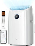 DREO Aire Acondicionado Portátil de 10000 BTU para Habitación, Refrigeración sin Drenaje, Silencioso, Control por Aplicación/Voz, Temporizador de 24 Horas, con Ventilador y Deshumidificador