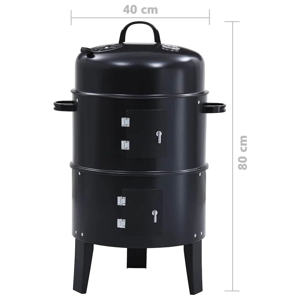 Barbacoa Ahumador De Carbón 3 En 1 40x80 Cm Vidaxl